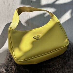 PRADA 2000S YELLOW TESSUTO NYLON POCHETTE